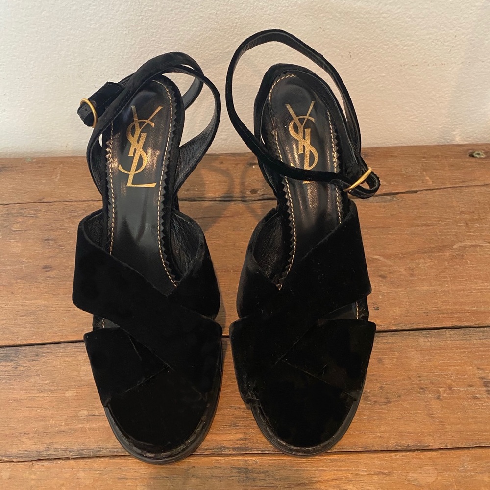 YSL velvet heels